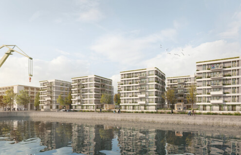 Holz-Hybrid-Quartier Timber View im Mainzer Zollhafen