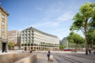 Gewinner / Winner: Benthem Crouwel Architects, Amsterdam · OVA Opočenský Valouch Architekti, Prag | Image: Rendering of the 4th Quadrant completion © Benthem Crouwel Architects