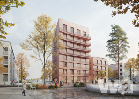 Neubau Wohnen mit Gewerbe Messestadt Riem | Baufeld WA4