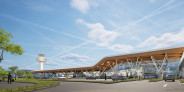 Salzburg Airport – erste Visitenkarte für ankommende Gäste. Visualisierung: © ATP architekten ingenieure