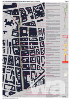 Gestaltung Fussgängerzone Meidlinger Hauptstraße