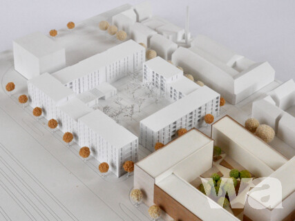 Entwurf und Gestaltung des gemischt genutzten Baublocks D in der Neuen Weststadt