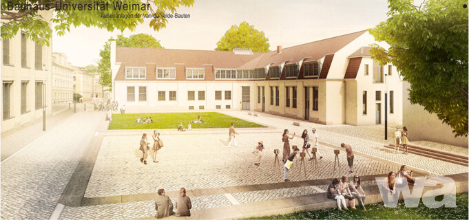 Bauhaus-Universität Weimar, Außenanlage der Van-de-Velde-Bauten