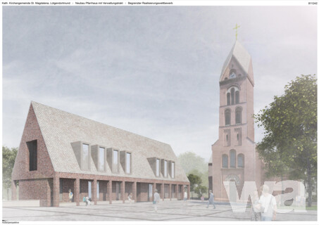 Neubau Pfarrhaus mit Verwaltungstrakt der Kath. Kirchengemeinde St. Magdalena. 