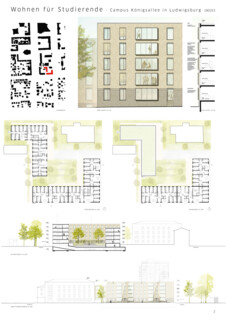 ﻿Neubebauung Wohnen für Studierende auf dem Campus Königsallee 