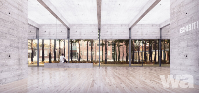 Besucherzentrum auf dem Areal des Bauhaus Denkmals Bundesschule (UNESCO Weltkulturerbe)