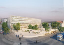 Blick vom Kollegiengebäude der UZH: Es entsteht ein zentraler Platz mit grossen Bäumen im Herzen des Hochschulquartiers. © Herzog & de Meuron