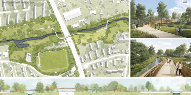 Neubau einer Fußgänger- und Radfahrerbrücke über die B 61 - Dalkepromenade