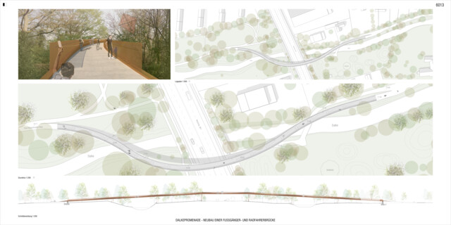 Neubau einer Fußgänger- und Radfahrerbrücke über die B 61 - Dalkepromenade