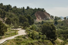 Path along Igualada’s old gypsum mines, Barcelona, Spain