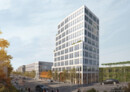 Markanter Auftakt des Quartiers wird ein ca. 40 Meter hoher Büroturm mit begrüntem Parkhaus. © ATP/Sontowski & Partner Group