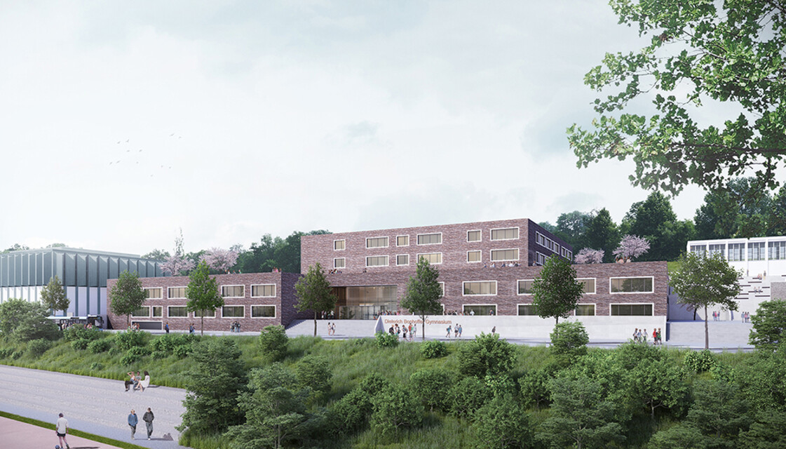 Ergebnis Umbau und Erweiterung Bildungs und Kulturzentrum Dietrich