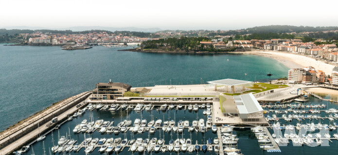 La plaza del Mar y el resto del ámbito concesional que ocupa el Puerto Deportivo de Sanxenxo/Entwurf für die Plaza del Mar und den Rest der Konzessionsfläche der Marina Sanxenxo