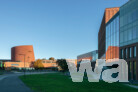 From north, the Undergraduate Centre (the old main building by Alvar Aalto) in the background