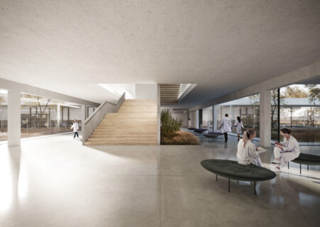 Bau des klinisch-pädagogischen Forschungsgebäudes der PUM (Pommersche Medizinische Universität)