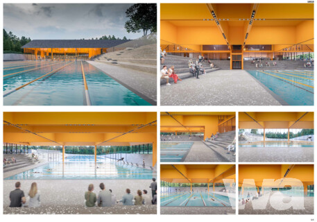 Schwimmbadkomplex im Sport- und Erholungspark in Češči vasi / Bazenski kompleks v okviru športno rekreacijskega parka v Češči vasi