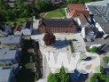 Blick über den Oriaplatz und das Bürgerhaus in Richtung Remsgarten und südliches Remsufer