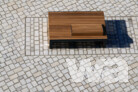 Ungerichteter Pflasterteppich – Intarsie für Sitz- und Liegemöbelsequenz