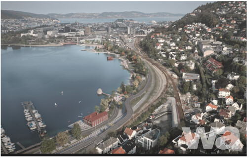 Stadtstrand und neuer Lungegårdspark / Bystrand og ny Lungegårdspark