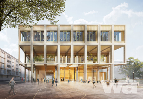 Neubau des Forums der Ludwig-Maximilians-Universität München auf dem Entwicklungscampus Königinstraße