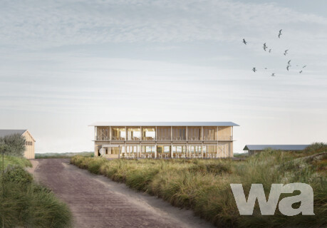 Strandhalle und Wohnunterkunft auf Spiekeroog