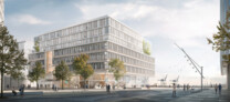 2. Preis: Behnisch Architekten, Stuttgart | Perspektive Vorplatz Haupteingang © Behnisch Architekten