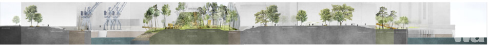 1. Preis Atelier Loidl, Landschaftsarchitekten und Stadtplaner, Berlin, Schnittansicht A-A
