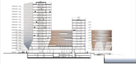 Bebauung der Ericusspitze in der HafenCity – Spiegel-Gebäude  | © Delugan Meissl Associated Architects ZT-Gesellschaft mbH