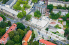 Stadtteilzentrum und Stöckener Markt - Luftaufnahme Augut 2021 | © wa wettbewerbe aktuell