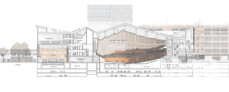 Anerkennung Henning Larsen Architects A/S, Kopenhagen, Schnitt Nord-Ost