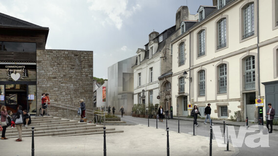 Entwurf des Museums der schönen Künste / Installation du musée des beaux arts sur le site du Château de l'Hermine