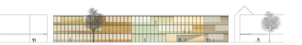 2. Preis/2nd Prize  Birk und Heilmeyer Architekten, Stuttgart · Brüssau Bauphysik GmbH, Fellbach, Ansicht von Westen