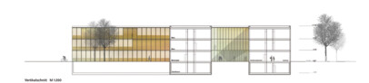 2. Preis/2nd Prize  Birk und Heilmeyer Architekten, Stuttgart · Brüssau Bauphysik GmbH, Fellbach, Vertikalschnitt