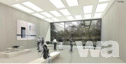 2. Preis: Johann E. Bierkandt Architekt, Landau | Ausstellungsraum mit Blick zum Weimarhallenpark