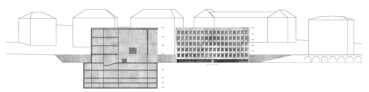 Schnitt/Ansicht Süd | © Prof. Valerio Olgiati, Flims