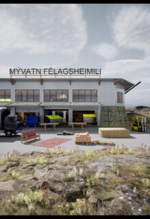 Iceland Lake Myvatn Community House