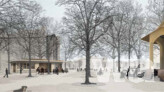 Visualisierung Kiosk Stadthausanlage 4. Rang | 4. Preis RONDELLE DE CONCOMBRE (Visualisierung: LYRA / Lara Yves Reinacher Architekten AG, Zürich · Herzog Architekten AG, Zürich)