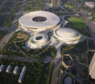 Hangzhou International Sports Centre | Zaha Hadid Architects (ZHA) | Render by Plomp