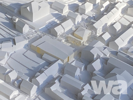 Ersatzneubau eines Parkhauses, Neubau Stadtbibliothek und Aufwertung des Umfeldes mit Verbindung zur Marktstraße