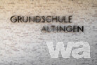 Grundschule mit Sporthalle Ammerbuch-Altingen - Ansicht Nord - Fassadenbeschriftung | © ArchitekturImBild, Bernhard Tränkle