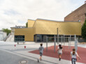 Martin-Elsaesser-Plakette | Auszeichnung: Sporthalle Gymnasium Schillerschule, Frankfurt am Main | Architektur: Trapez Architektur GmbH, Hamburg | Bauherrschaft: Stadt Frankfurt am Main - Amt für Bau und Immobilien | Foto: Meike Hansen, Archimage, Hamburg