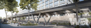 1. Preis Bewerbergemeinschaft schlaich bergermann partner sbp, Stuttgart · gmp – Architekten von Gerkan, Marg und Partner, Hamburg · WTM Engineers, Stuttgart | © Rendering Moka