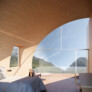 Hotel Interior Prati di Tivo Piazza at Gran Sasso. © Steven Holl Architects