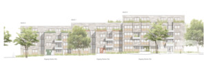 2. Preis KNERER UND LANG Architekten GmbH, München · RSP Freiraum GmbH, Dresden | Ansicht Ost