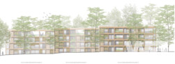3. Preis  H2M Architekten + Stadtplaner GmbH, Kulmbach · DE BUHR LA Landschaftsarchitektur, Sommerhausen | Ansicht Ost 579