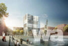 2. Preis Spengler Wiescholek Architekten, Hamburg | Fussgängerperspektive von Süd-Osten