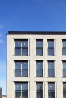 Wood and stone block of flats, 10 units of social housing beside the Rhône