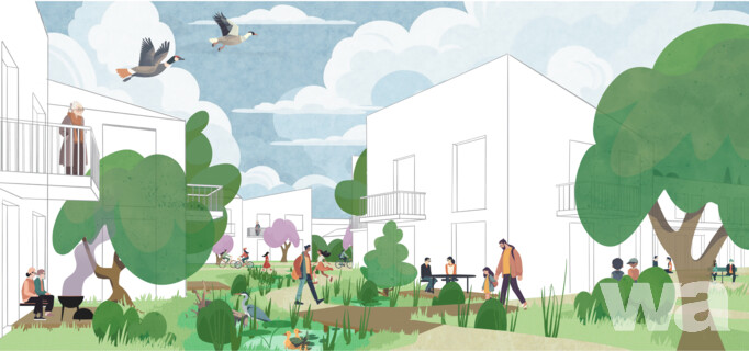 Wohnraumentwicklung.nachbarschaftlich.klimaresilient - die Pfettenstraße - Modellprojekt LANDSTADT Bayern