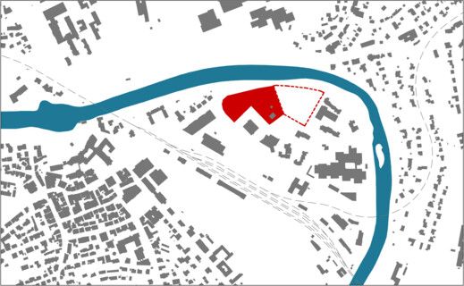 Wettbewerbsgebiet | Grundstücksvergabe „In der Au“, Sigmaringen | © Stadt Sigmaringen