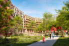 Gewinner / Winner: Benthem Crouwel Architects, Amsterdam · OVA Opočenský Valouch Architekti, Prag | Image: View of the residential courtyard © Benthem Crouwel Architects